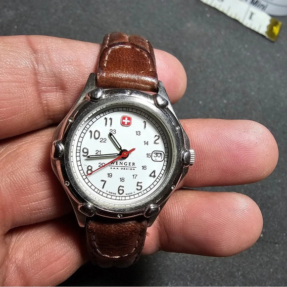 Wenger S.A.K. Design Ladies Quartz Watch Silver Tone White Date Just Dial - Picture 1 of 11